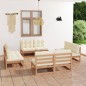 vidaXL 8-tlg. Garten-Lounge-Set mit Kissen Kiefer Massivholz vidaXL 8-tlg. Garten-Lounge-Set mit Kissen Kiefer Massivholz
