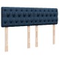vidaXL Boxspringbett mit Matratze Blau 160x200 cm Stoff vidaXL Boxspringbett mit Matratze Blau 160x200 cm Stoff