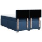 vidaXL Boxspringbett mit Matratze Blau 160x200 cm Stoff vidaXL Boxspringbett mit Matratze Blau 160x200 cm Stoff