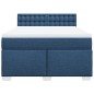 vidaXL Boxspringbett mit Matratze Blau 160x200 cm Stoff vidaXL Boxspringbett mit Matratze Blau 160x200 cm Stoff