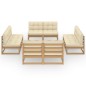 vidaXL 8-tlg. Garten-Lounge-Set mit Kissen Kiefer Massivholz vidaXL 8-tlg. Garten-Lounge-Set mit Kissen Kiefer Massivholz