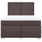 vidaXL Boxspringbett mit Matratze Dunkelbraun 140x200 cm Stoff vidaXL Boxspringbett mit Matratze Dunkelbraun 140x200 cm Stoff