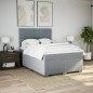 vidaXL Boxspringbett mit Matratze Hellgrau 140x200 cm Stoff vidaXL Boxspringbett mit Matratze Hellgrau 140x200 cm Stoff
