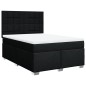 vidaXL Boxspringbett mit Matratze Schwarz 140x200 cm Stoff vidaXL Boxspringbett mit Matratze Schwarz 140x200 cm Stoff