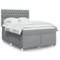 vidaXL Boxspringbett mit Matratze Hellgrau 140x200 cm Stoff vidaXL Boxspringbett mit Matratze Hellgrau 140x200 cm Stoff