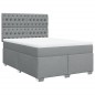 vidaXL Boxspringbett mit Matratze Hellgrau 140x200 cm Stoff vidaXL Boxspringbett mit Matratze Hellgrau 140x200 cm Stoff