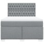 vidaXL Boxspringbett mit Matratze Hellgrau 140x200 cm Stoff vidaXL Boxspringbett mit Matratze Hellgrau 140x200 cm Stoff