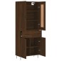 Highboard Braun Eichen-Optik 69,5x34x180 cm Holzwerkstoff Highboard Braun Eichen-Optik 69,5x34x180 cm Holzwerkstoff
