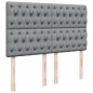 vidaXL Boxspringbett mit Matratze Hellgrau 140x200 cm Stoff vidaXL Boxspringbett mit Matratze Hellgrau 140x200 cm Stoff