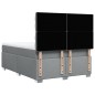vidaXL Boxspringbett mit Matratze Hellgrau 140x200 cm Stoff vidaXL Boxspringbett mit Matratze Hellgrau 140x200 cm Stoff