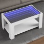 vidaXL LED-Couchtisch Weiß 93x53x45 cm Holzwerkstoff vidaXL LED-Couchtisch Weiß 93x53x45 cm Holzwerkstoff