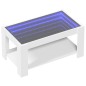 vidaXL LED-Couchtisch Weiß 93x53x45 cm Holzwerkstoff vidaXL LED-Couchtisch Weiß 93x53x45 cm Holzwerkstoff