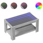 vidaXL LED-Couchtisch Grau Sonoma 93x53x45 cm Holzwerkstoff vidaXL LED-Couchtisch Grau Sonoma 93x53x45 cm Holzwerkstoff