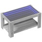vidaXL LED-Couchtisch Grau Sonoma 93x53x45 cm Holzwerkstoff vidaXL LED-Couchtisch Grau Sonoma 93x53x45 cm Holzwerkstoff