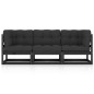 3-Sitzer-Gartensofa mit Kissen Kiefer Massivholz 3-Sitzer-Gartensofa mit Kissen Kiefer Massivholz