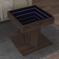 vidaXL LED-Couchtisch Braun Eichen-Optik 50x50x45 cm Holzwerkstoff vidaXL LED-Couchtisch Braun Eichen-Optik 50x50x45 cm Holzwerkstoff