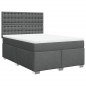 vidaXL Boxspringbett mit Matratze Dunkelgrau 140x200 cm Stoff vidaXL Boxspringbett mit Matratze Dunkelgrau 140x200 cm Stoff