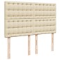 vidaXL Boxspringbett mit Matratze Creme 140x200 cm Stoff vidaXL Boxspringbett mit Matratze Creme 140x200 cm Stoff