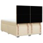 vidaXL Boxspringbett mit Matratze Creme 140x200 cm Stoff vidaXL Boxspringbett mit Matratze Creme 140x200 cm Stoff