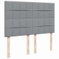 vidaXL Boxspringbett mit Matratze Hellgrau 160x200 cm Stoff vidaXL Boxspringbett mit Matratze Hellgrau 160x200 cm Stoff