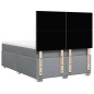 vidaXL Boxspringbett mit Matratze Hellgrau 160x200 cm Stoff vidaXL Boxspringbett mit Matratze Hellgrau 160x200 cm Stoff