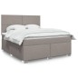 vidaXL Boxspringbett mit Matratze Taupe 180x200 cm Stoff vidaXL Boxspringbett mit Matratze Taupe 180x200 cm Stoff