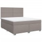 vidaXL Boxspringbett mit Matratze Taupe 180x200 cm Stoff vidaXL Boxspringbett mit Matratze Taupe 180x200 cm Stoff