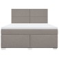 vidaXL Boxspringbett mit Matratze Taupe 180x200 cm Stoff vidaXL Boxspringbett mit Matratze Taupe 180x200 cm Stoff