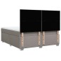 vidaXL Boxspringbett mit Matratze Taupe 180x200 cm Stoff vidaXL Boxspringbett mit Matratze Taupe 180x200 cm Stoff
