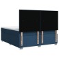 vidaXL Boxspringbett mit Matratze Blau 180x200 cm Stoff
