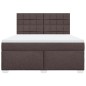 vidaXL Boxspringbett mit Matratze Dunkelbraun 180x200 cm Stoff vidaXL Boxspringbett mit Matratze Dunkelbraun 180x200 cm Stoff