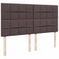 vidaXL Boxspringbett mit Matratze Dunkelbraun 180x200 cm Stoff vidaXL Boxspringbett mit Matratze Dunkelbraun 180x200 cm Stoff
