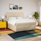 vidaXL Boxspringbett mit Matratze Creme 180x200 cm Stoff vidaXL Boxspringbett mit Matratze Creme 180x200 cm Stoff
