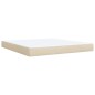 vidaXL Boxspringbett mit Matratze Creme 180x200 cm Stoff vidaXL Boxspringbett mit Matratze Creme 180x200 cm Stoff