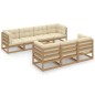 8-tlg. Garten-Lounge-Set mit Kissen Kiefer Massivholz 8-tlg. Garten-Lounge-Set mit Kissen Kiefer Massivholz