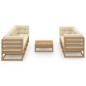 8-tlg. Garten-Lounge-Set mit Kissen Kiefer Massivholz 8-tlg. Garten-Lounge-Set mit Kissen Kiefer Massivholz
