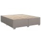 vidaXL Boxspringbett mit Matratze Taupe 180x200 cm Stoff vidaXL Boxspringbett mit Matratze Taupe 180x200 cm Stoff