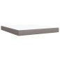 vidaXL Boxspringbett mit Matratze Taupe 180x200 cm Stoff vidaXL Boxspringbett mit Matratze Taupe 180x200 cm Stoff