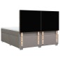 vidaXL Boxspringbett mit Matratze Taupe 180x200 cm Stoff vidaXL Boxspringbett mit Matratze Taupe 180x200 cm Stoff