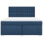 vidaXL Boxspringbett mit Matratze Blau 180x200 cm Stoff vidaXL Boxspringbett mit Matratze Blau 180x200 cm Stoff