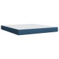 vidaXL Boxspringbett mit Matratze Blau 180x200 cm Stoff vidaXL Boxspringbett mit Matratze Blau 180x200 cm Stoff