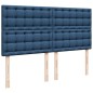 vidaXL Boxspringbett mit Matratze Blau 180x200 cm Stoff vidaXL Boxspringbett mit Matratze Blau 180x200 cm Stoff