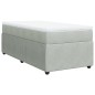 vidaXL Boxspringbett mit Matratze Hellgrau 80x200 cm Samt vidaXL Boxspringbett mit Matratze Hellgrau 80x200 cm Samt