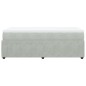 vidaXL Boxspringbett mit Matratze Hellgrau 80x200 cm Samt vidaXL Boxspringbett mit Matratze Hellgrau 80x200 cm Samt