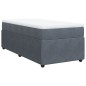 vidaXL Boxspringbett mit Matratze Dunkelgrau 100x200 cm Samt vidaXL Boxspringbett mit Matratze Dunkelgrau 100x200 cm Samt