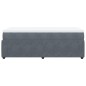 vidaXL Boxspringbett mit Matratze Dunkelgrau 100x200 cm Samt vidaXL Boxspringbett mit Matratze Dunkelgrau 100x200 cm Samt