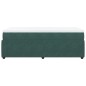 vidaXL Boxspringbett mit Matratze Dunkelgrün 100x200 cm Samt vidaXL Boxspringbett mit Matratze Dunkelgrün 100x200 cm Samt