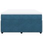 vidaXL Boxspringbett mit Matratze Dunkelblau 160x200 cm Samt vidaXL Boxspringbett mit Matratze Dunkelblau 160x200 cm Samt
