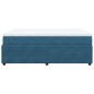 vidaXL Boxspringbett mit Matratze Dunkelblau 160x200 cm Samt vidaXL Boxspringbett mit Matratze Dunkelblau 160x200 cm Samt