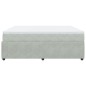 vidaXL Boxspringbett mit Matratze Hellgrau 180x200 cm Samt vidaXL Boxspringbett mit Matratze Hellgrau 180x200 cm Samt